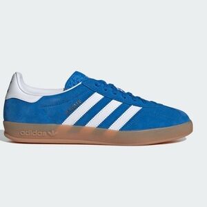 adidas Gazelle Sneakers in Royal Blue with White Stripes and Gum Sole